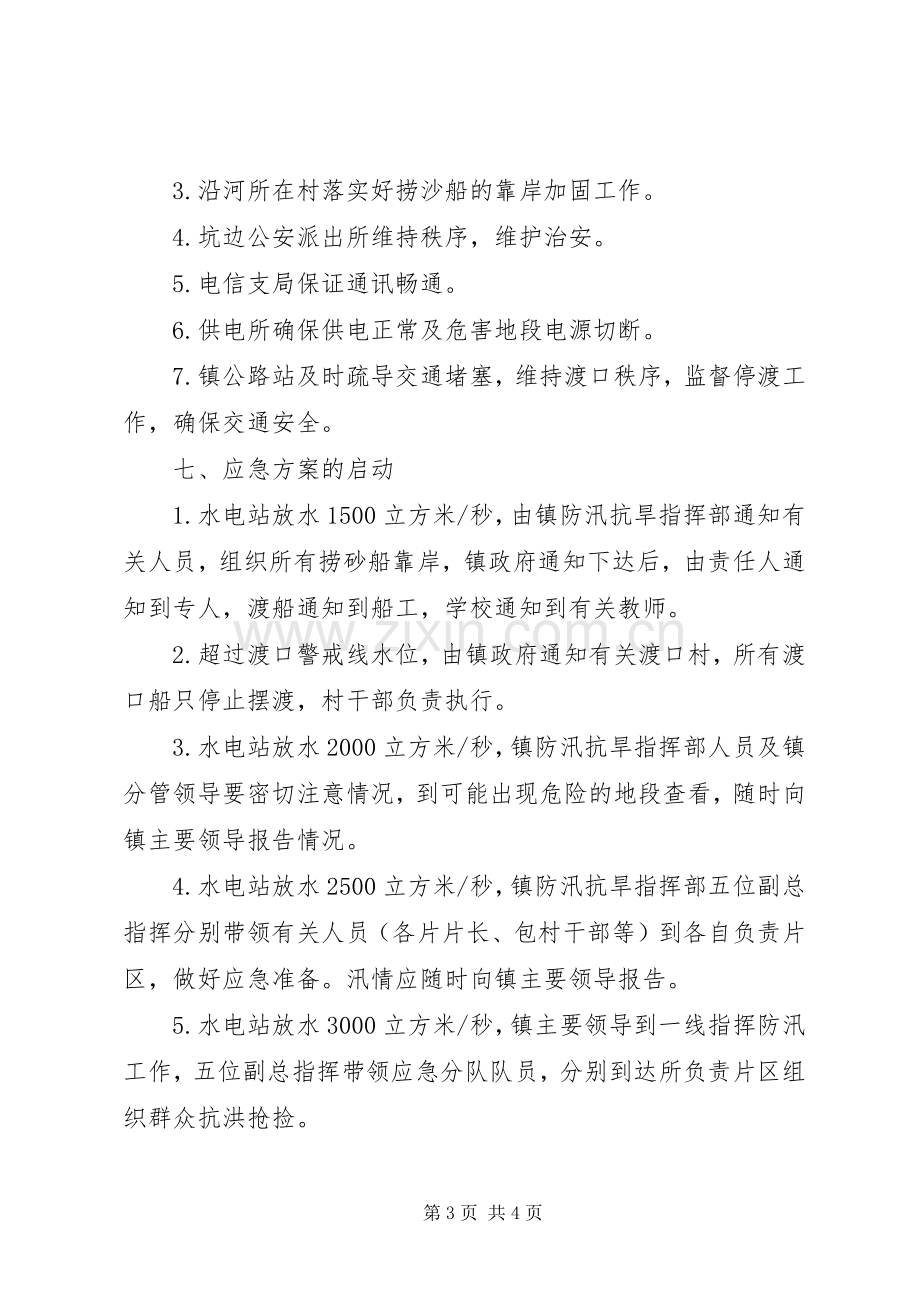 XX年乡镇防汛抗旱应急处理预案.docx_第3页