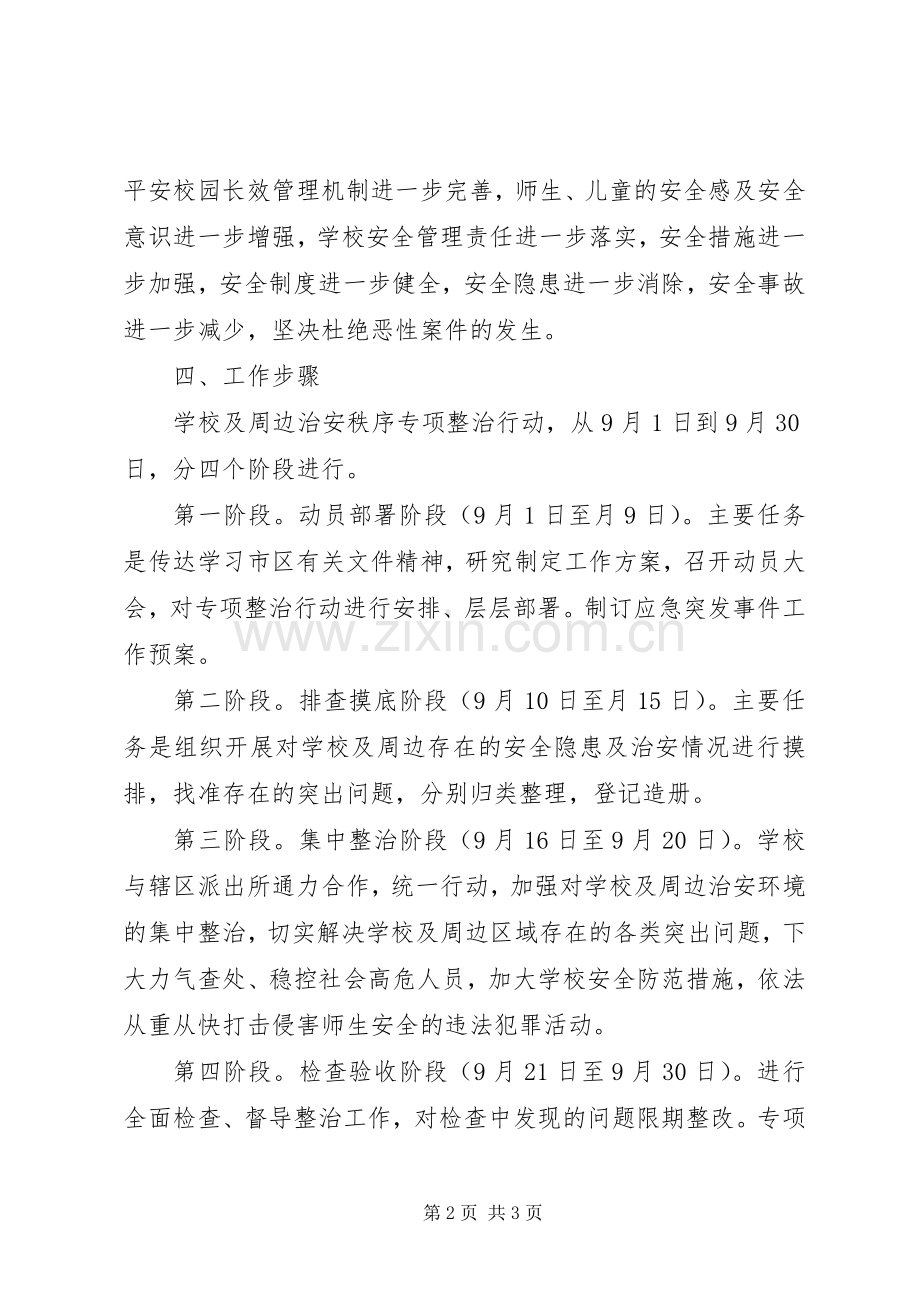 学校及周边治安秩序专项整治工作实施方案.docx_第2页