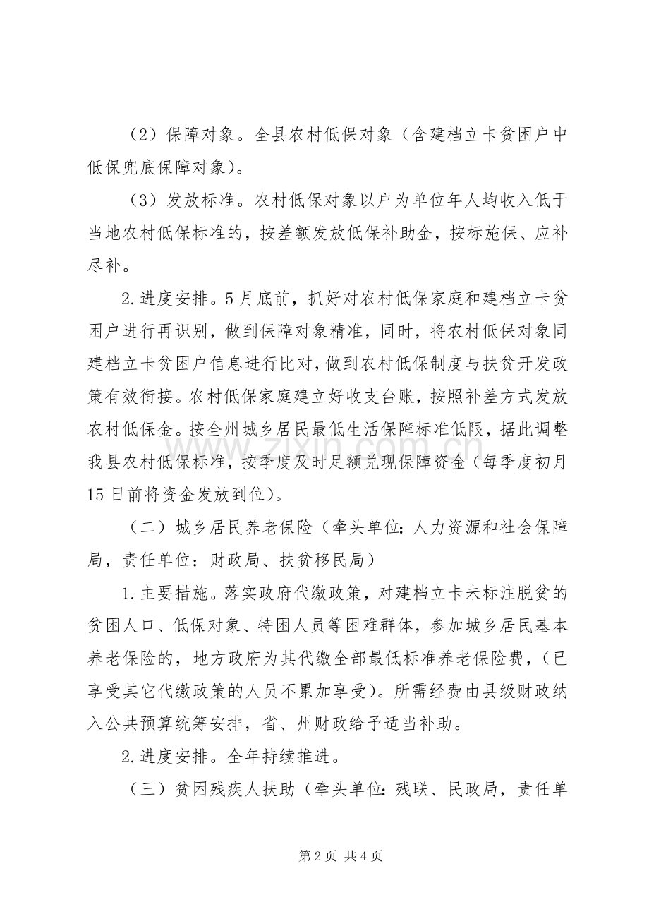 XX年社会保障扶贫工作实施方案.docx_第2页