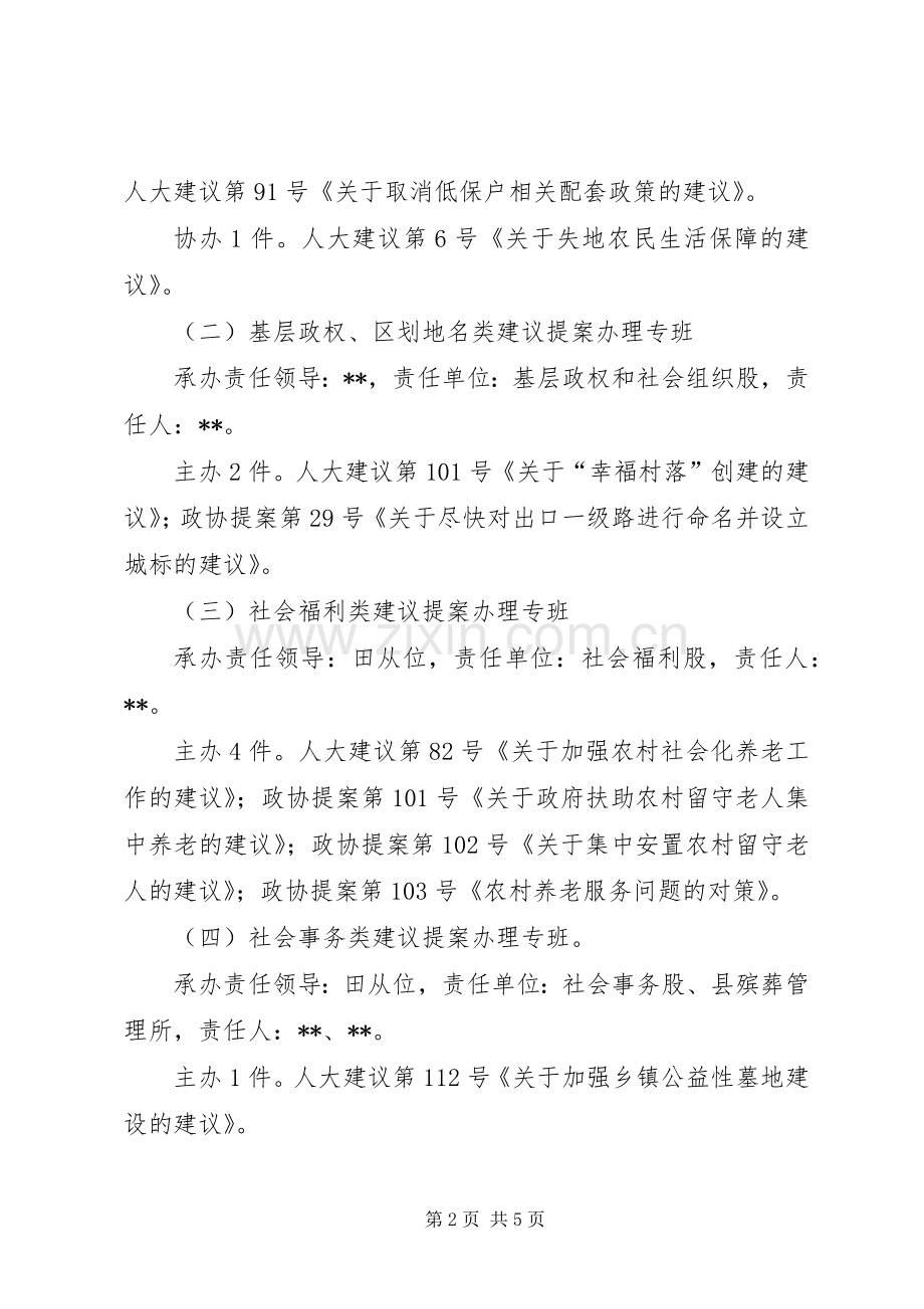 县民政局建议提案办理工作实施方案.docx_第2页