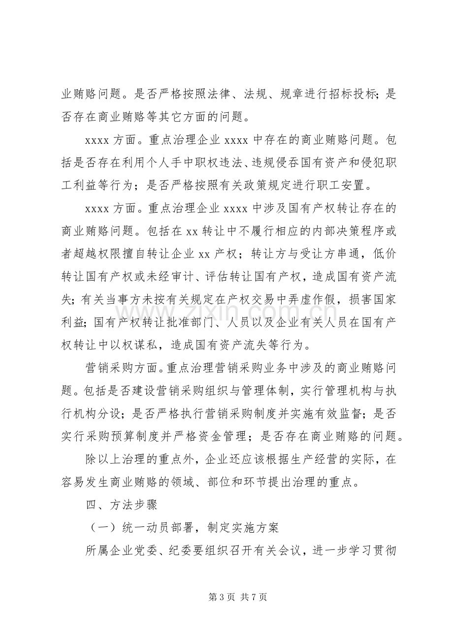 公司开展治理商业贿赂专项工作方案.docx_第3页