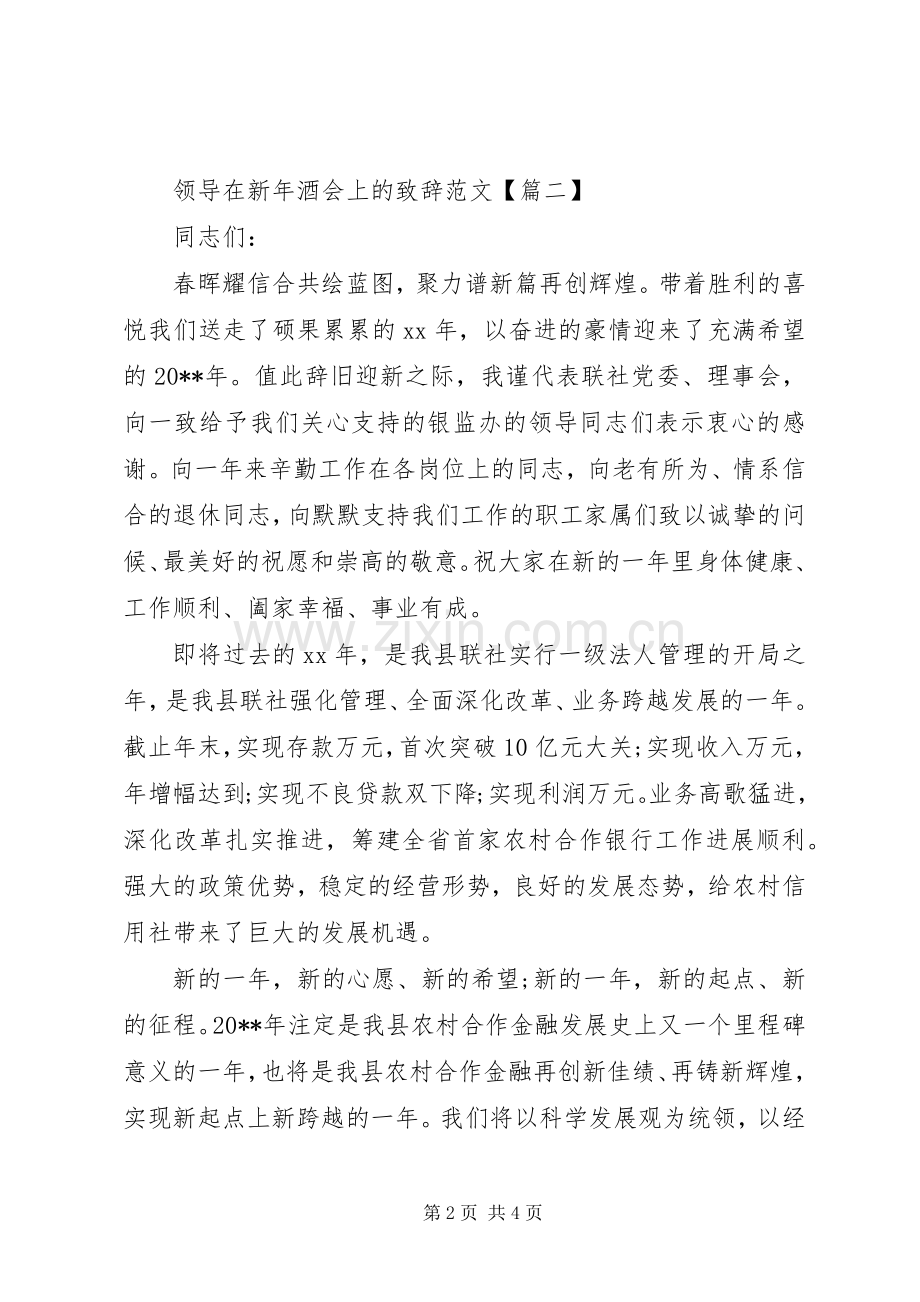 领导在新年酒会上的致辞范文.docx_第2页