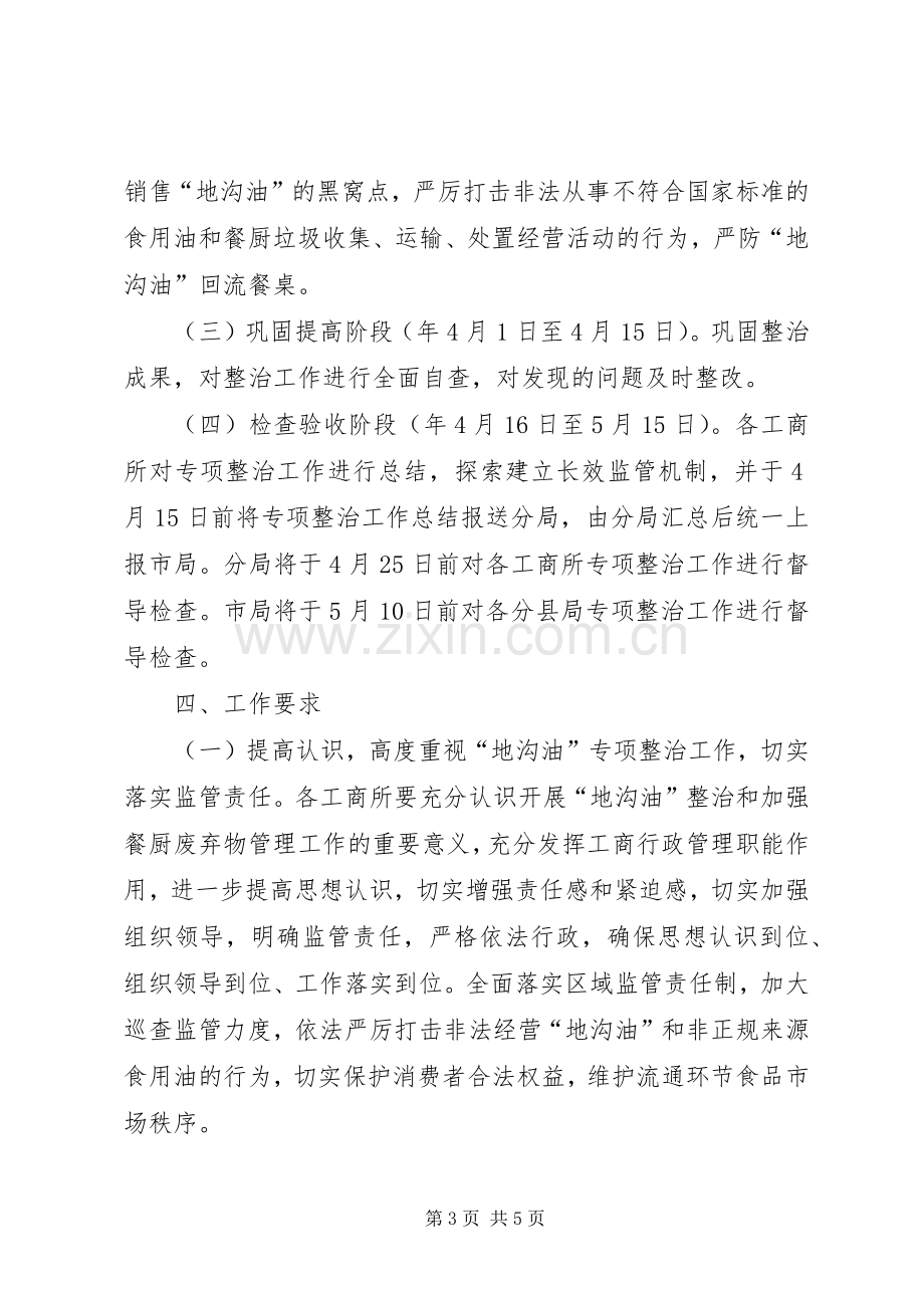 区工商局地沟油整治实施方案.docx_第3页