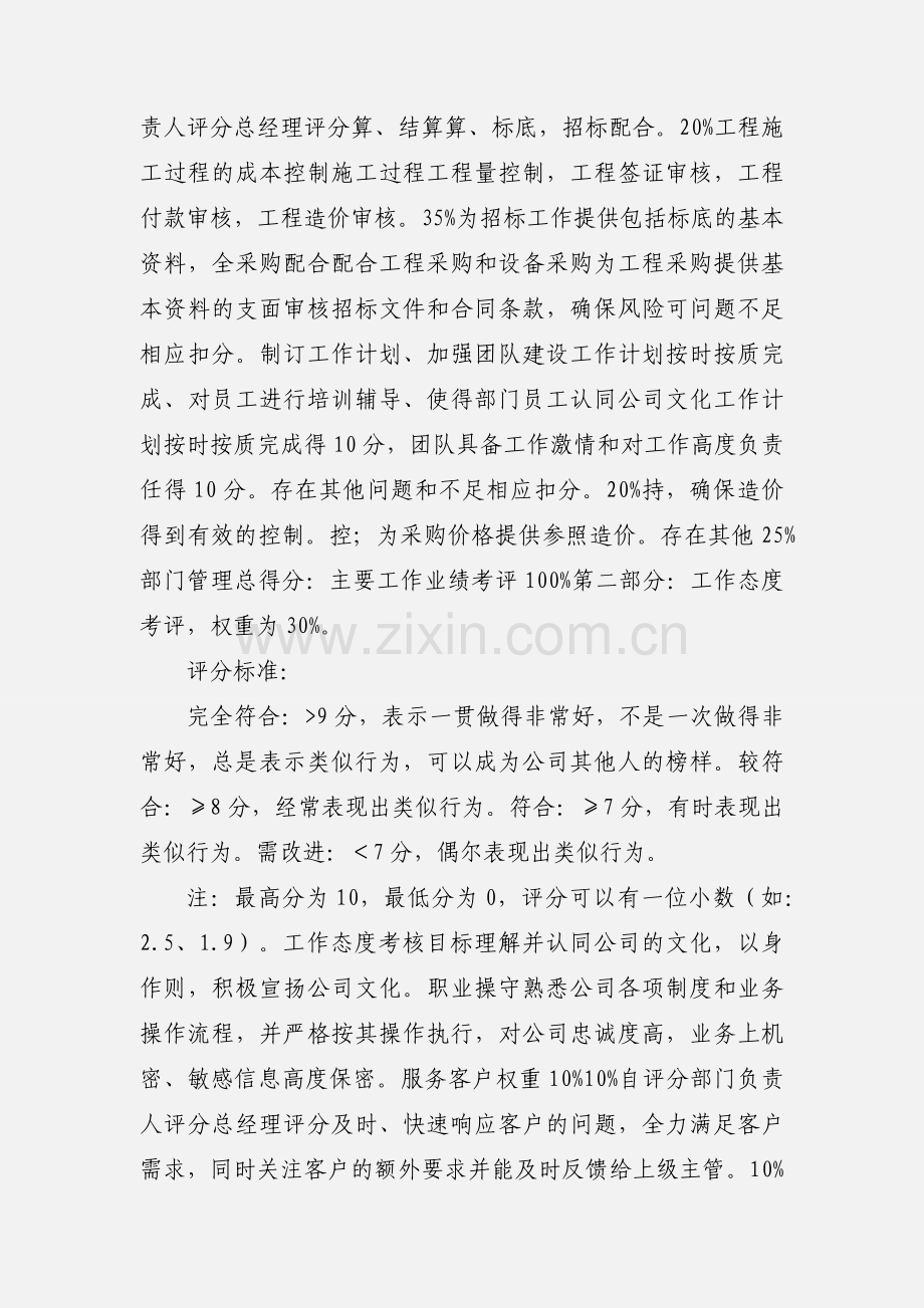 房地产开发成本部经理考核表.docx_第2页