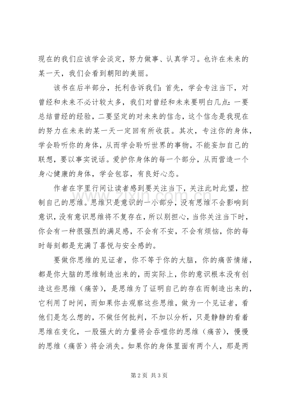 当下的力量读后感(2).docx_第2页