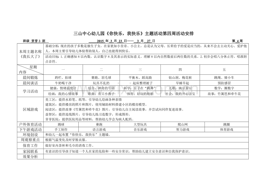 芽芽3班第四周周计划.doc_第1页