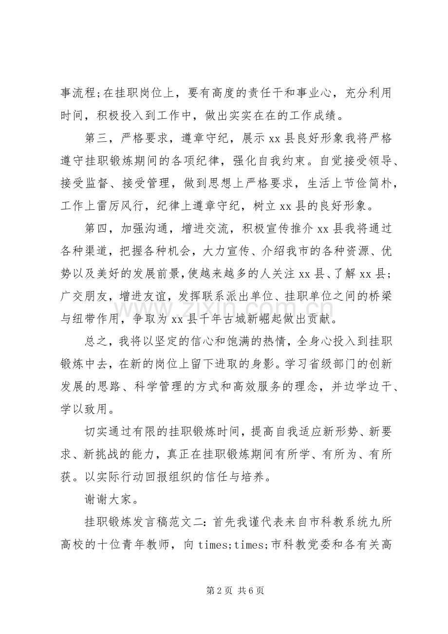 挂职锻炼发言稿两篇.docx_第2页