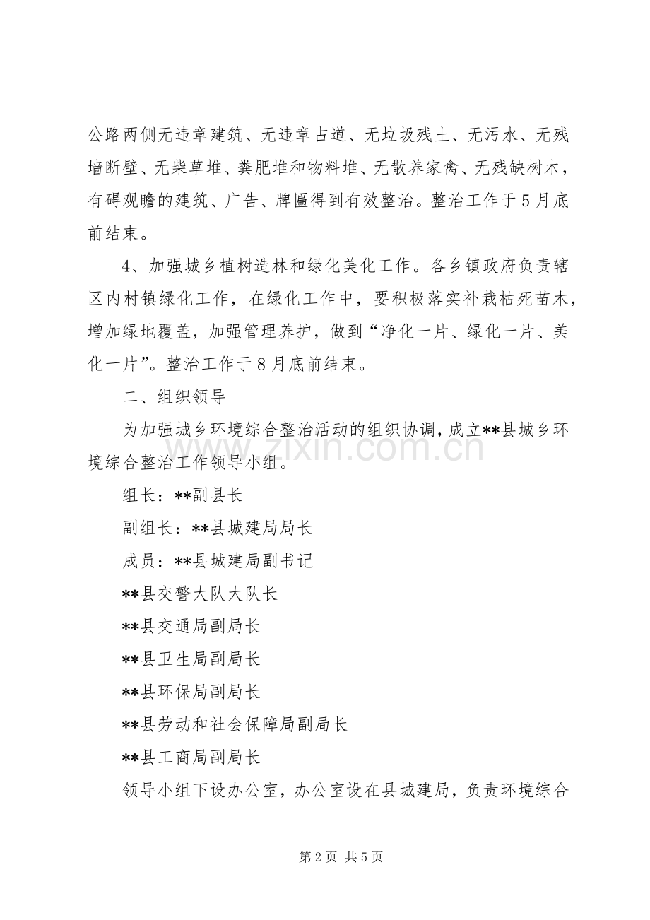 县城乡环境综合整治工作实施方案.docx_第2页