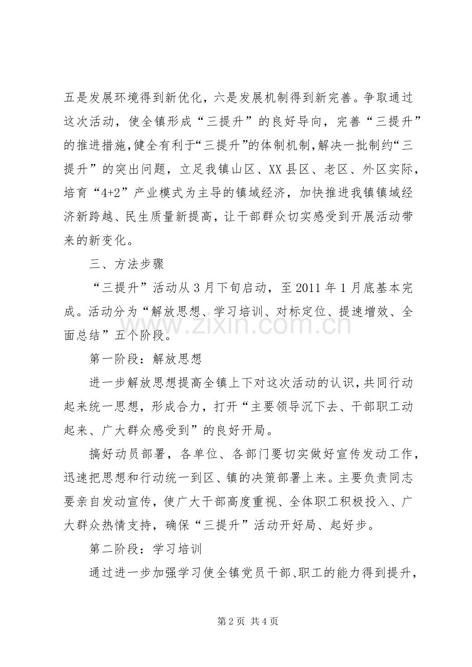 乡镇关于开展三提升活动方案 .docx_第2页