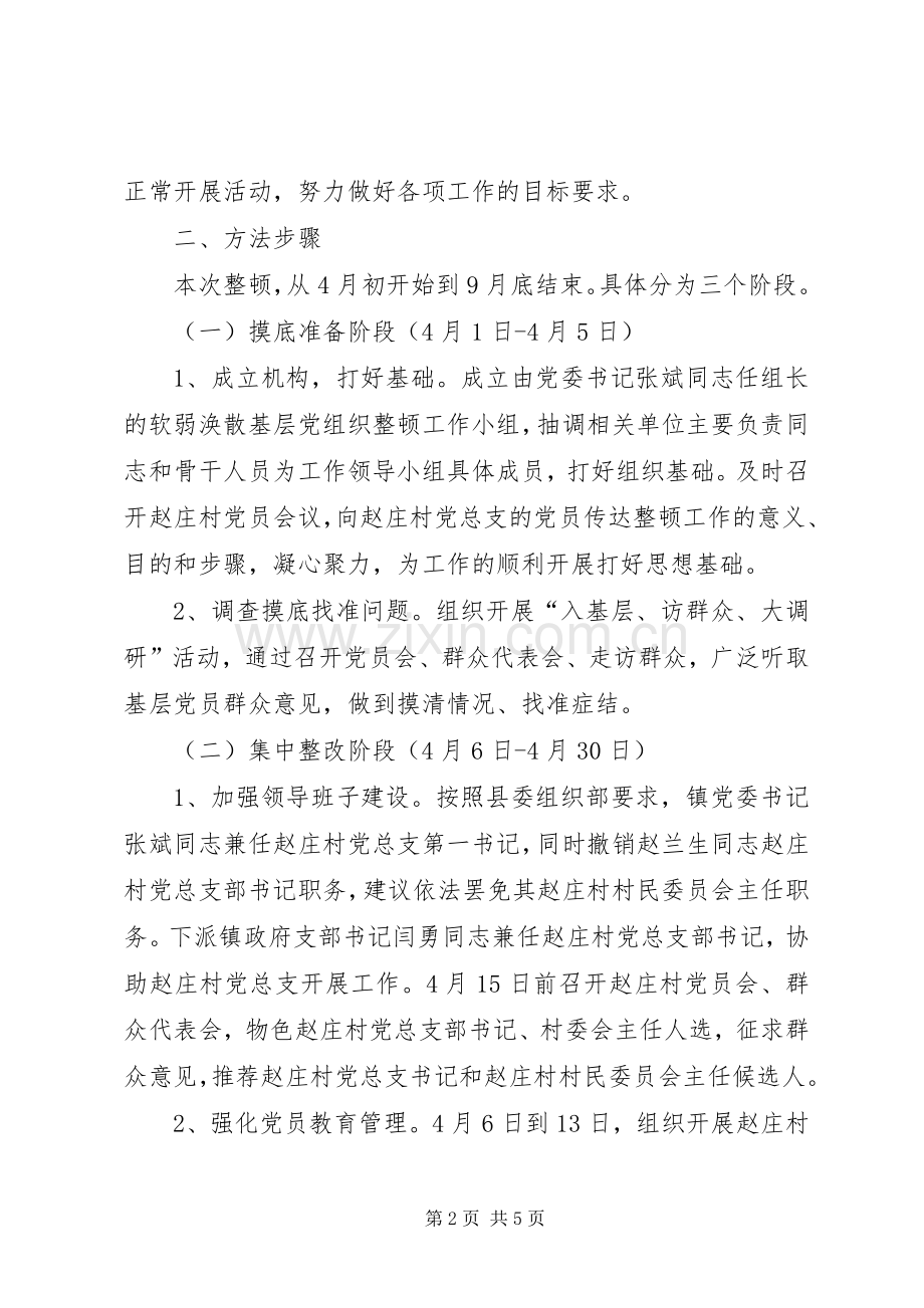 软弱涣散基层党组织整顿工作方案.docx_第2页