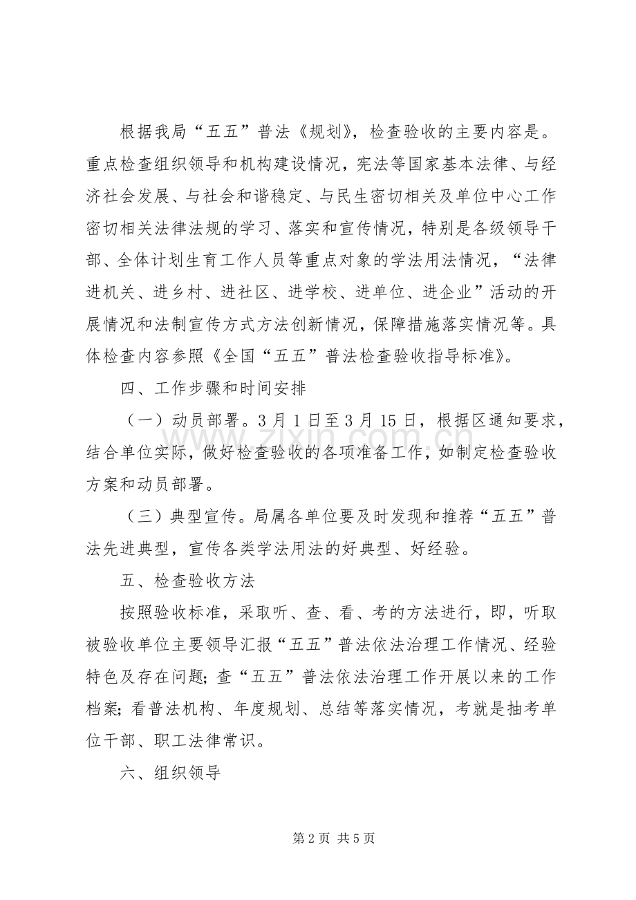 区机关单位五五普法检查验收工作方案.docx_第2页