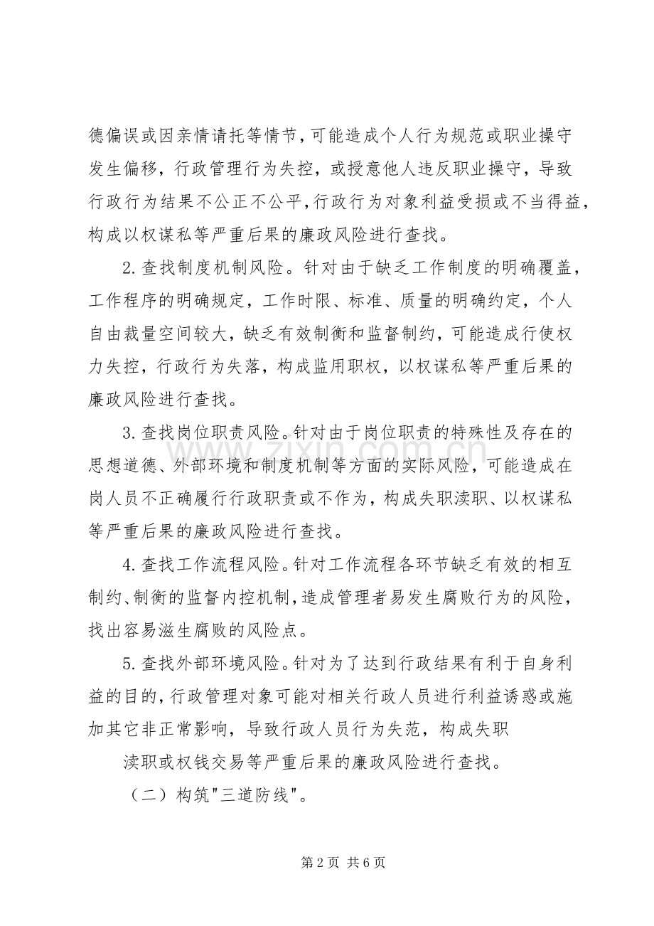 中学廉政风险防控机制建设工作方案 .docx_第2页