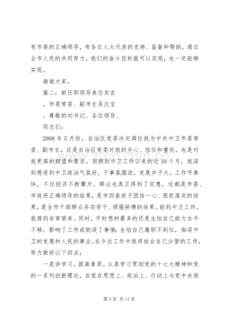 副市长就职表态发言.docx_第3页