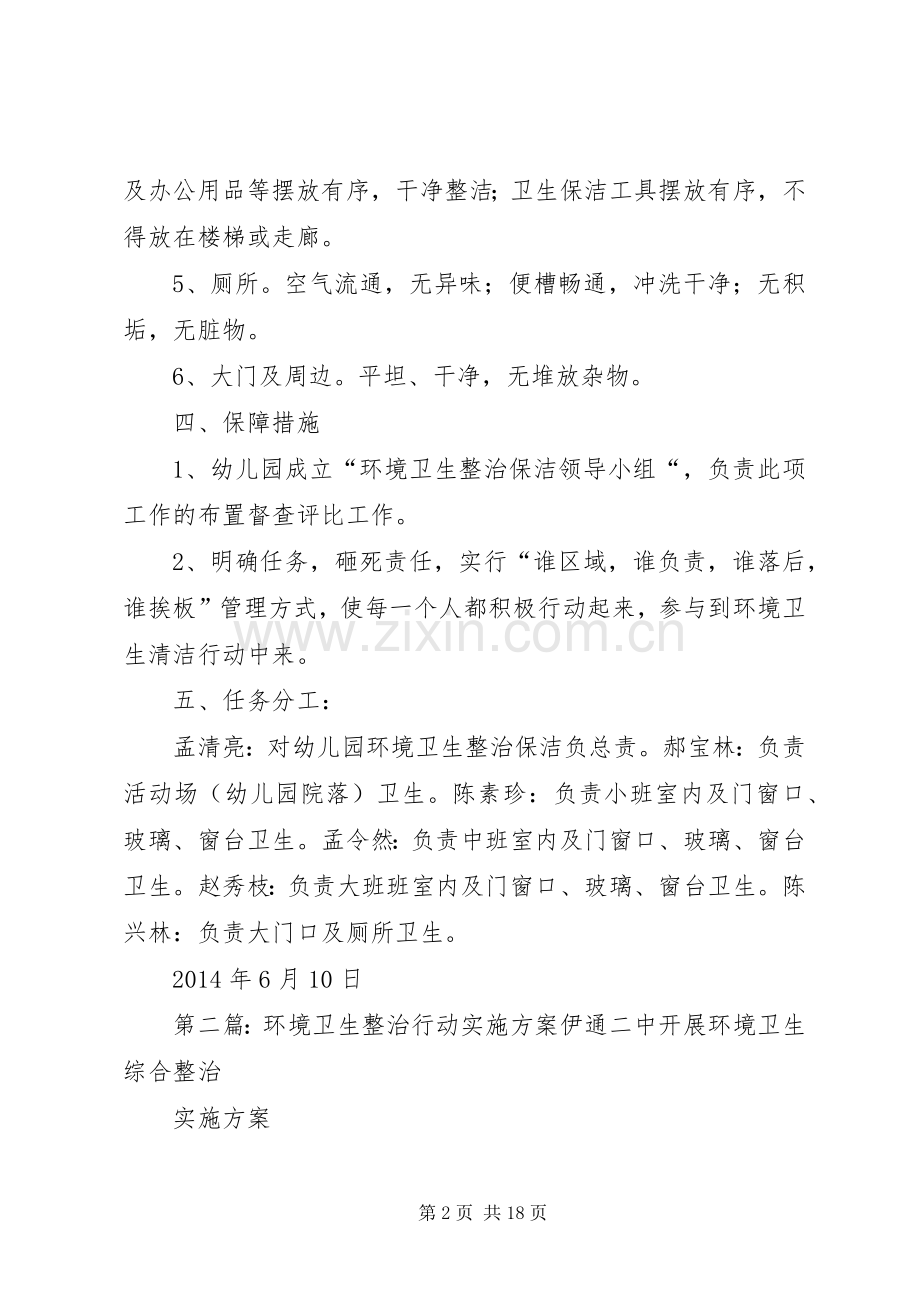 环境卫生清洁行动集中整治行动方案.docx_第2页