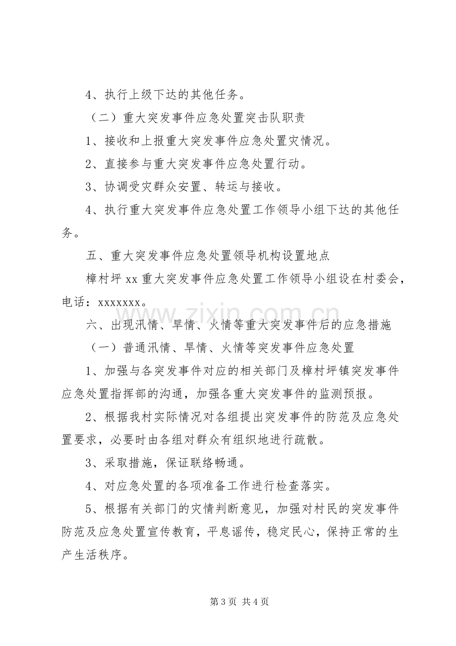 XX村XX年度重大突发事件应急预案.docx_第3页