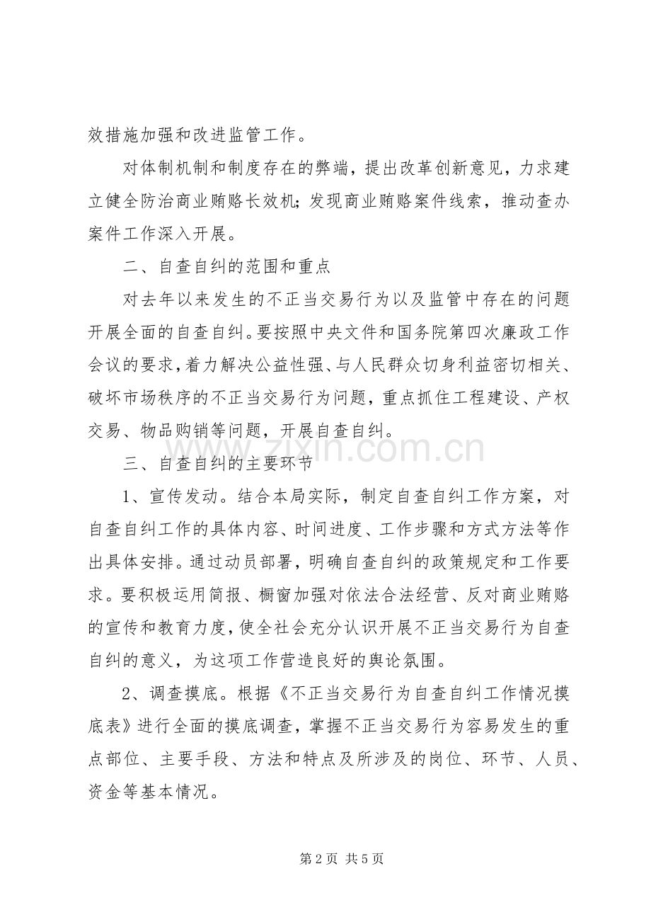 治理商业贿赂自查自纠工作评估实施方案 .docx_第2页