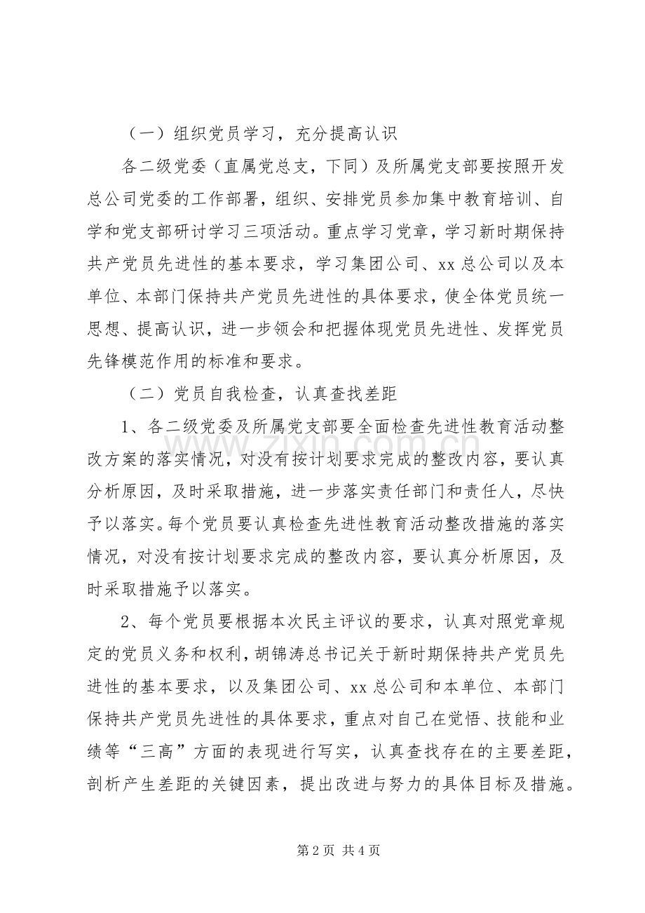 XX年度党员民主评议工作方案.docx_第2页