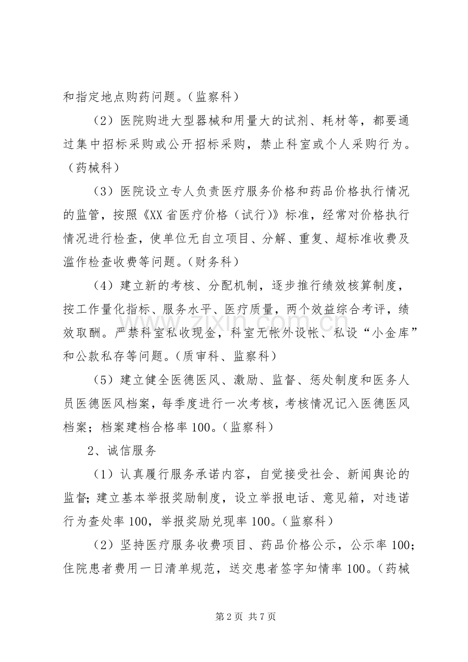 医院医德医风建设方案 .docx_第2页