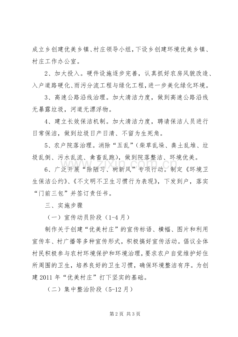 创建环境优美乡村庄指导实施方案.docx_第2页