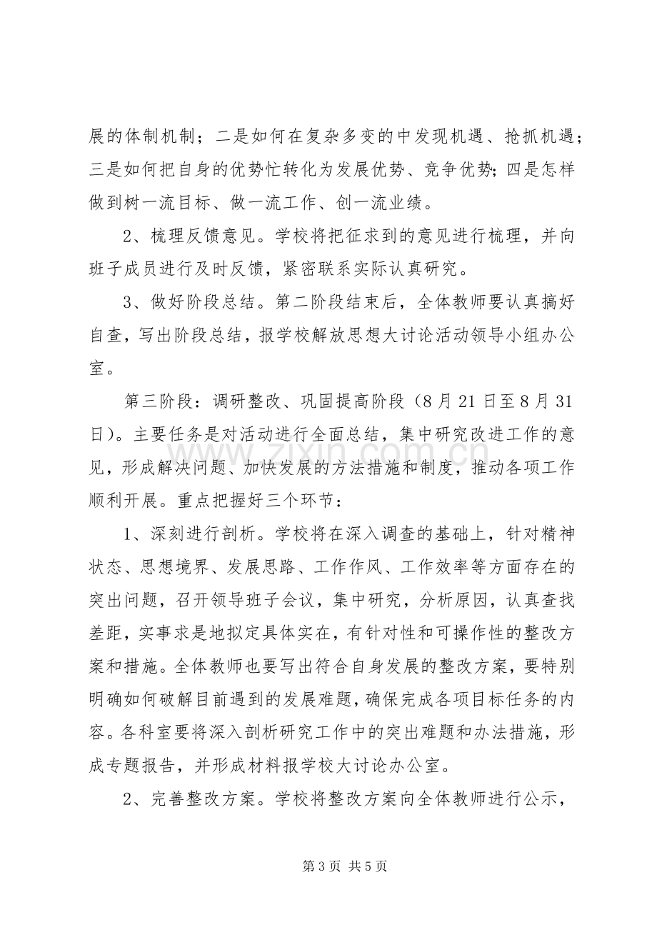 关于解放思想大讨论活动方案的学习情况.docx_第3页