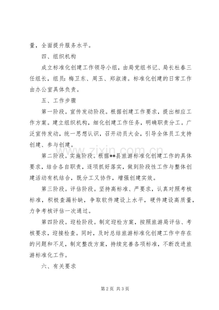 旅游标准化工作方案.docx_第2页