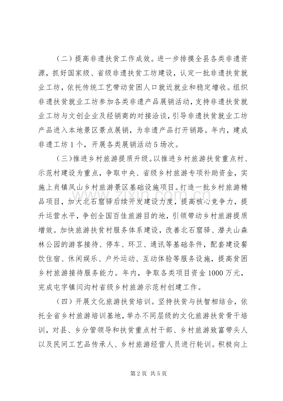 XX年全县文化旅游扶贫工作实施方案.docx_第2页