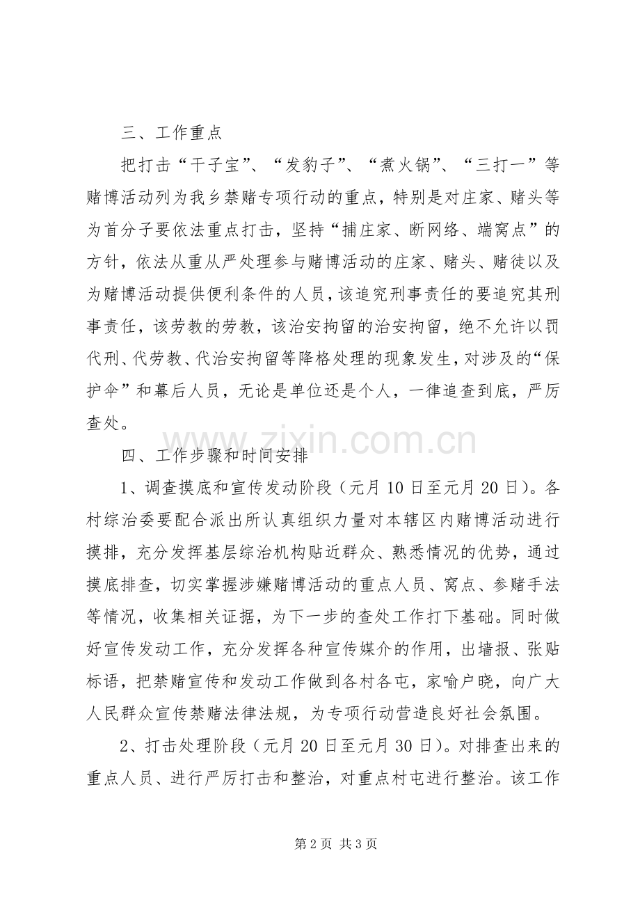 公安机关禁毒专项行动乡镇开展禁赌活动专项行动实施方案.docx_第2页