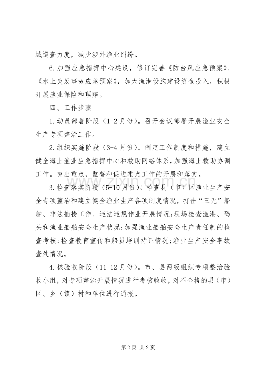 渔业安全生产专项整治实施方案.docx_第2页