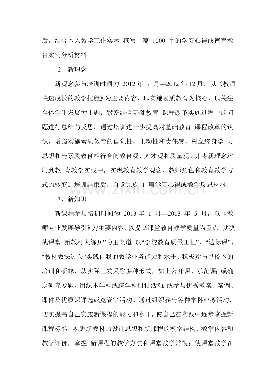 “十二五”教师继续教育个人达标学习计划.doc_第3页