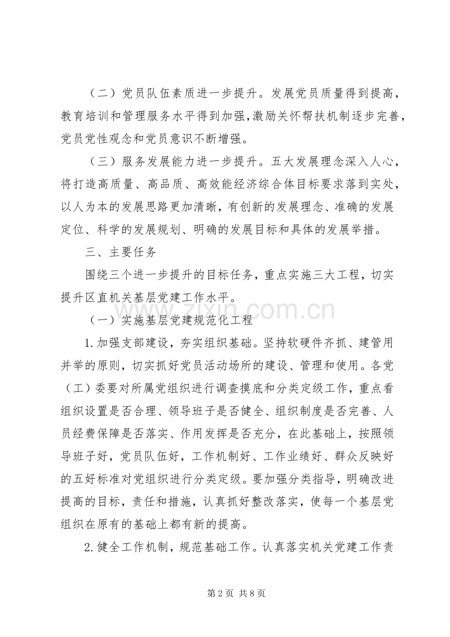 关于开展机关党建巩固提升活动的方案.docx_第2页