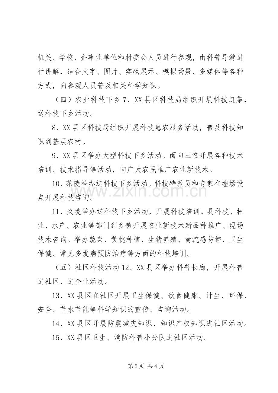 XX年XX市科技活动周方案.docx_第2页