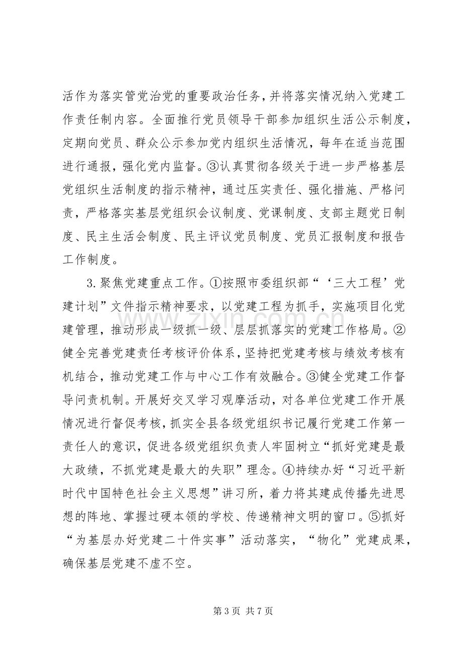 基层党建问题整改专项行动实施方案与汇报材料两篇.docx_第3页