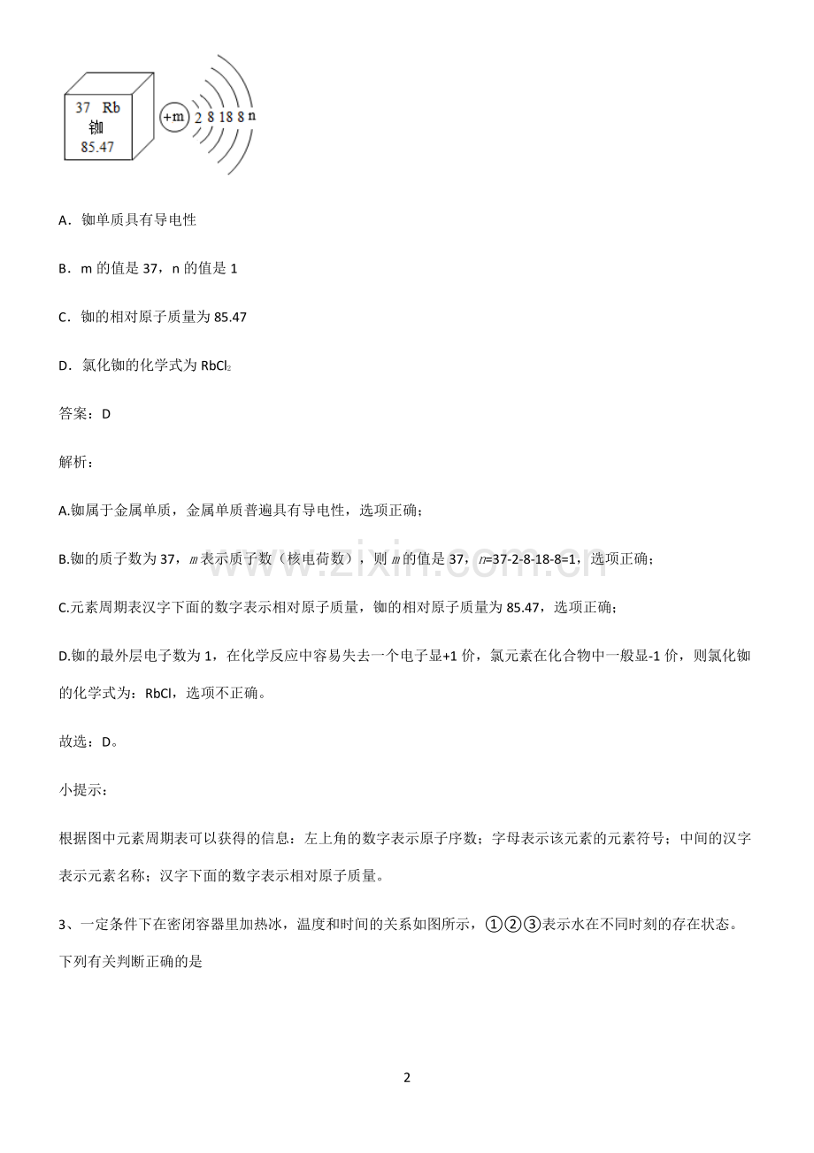 初中化学第三章物质构成的奥秘重点知识点大全.pdf_第2页