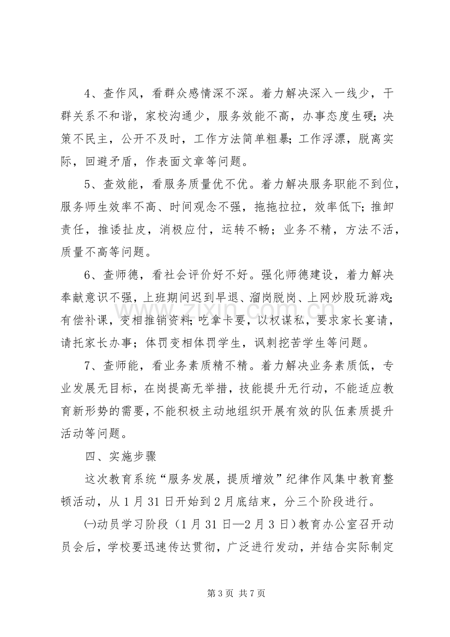 纪律作风集中教育整顿活动方案.docx_第3页