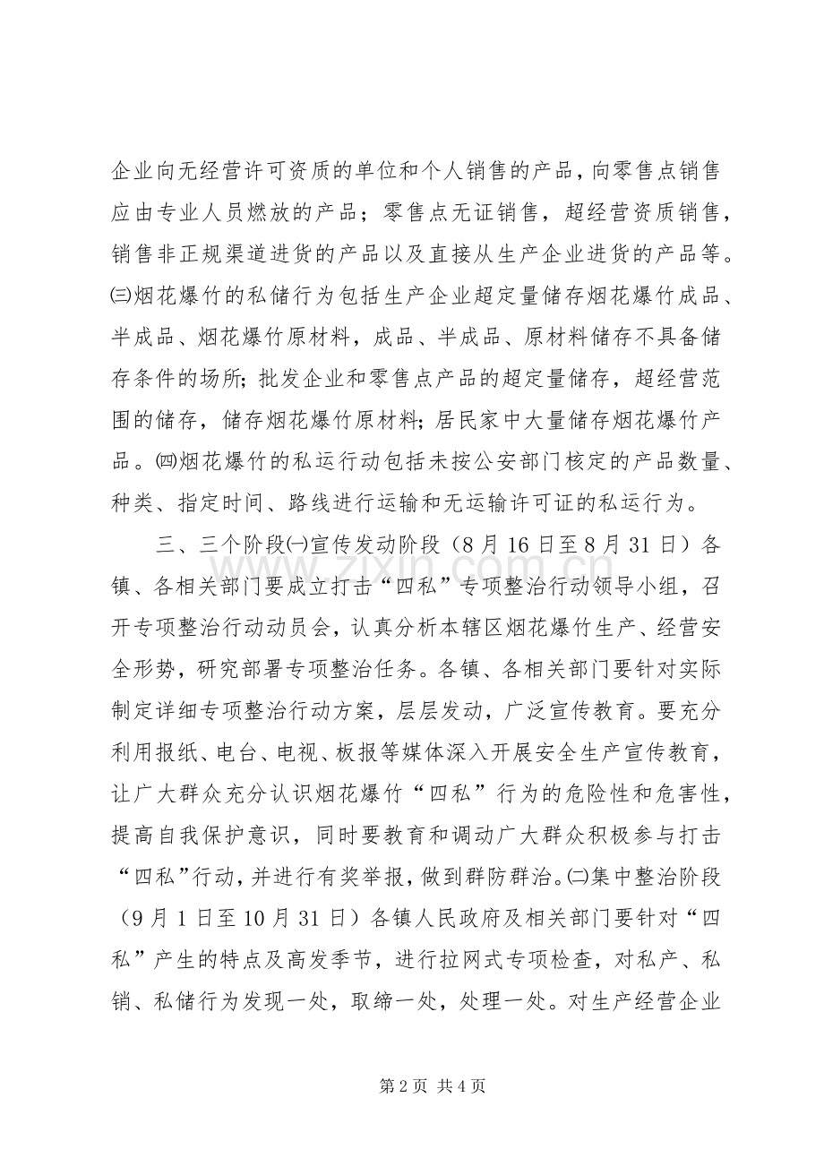 打击烟花爆竹“四私”专项整治行动实施方案.docx_第2页