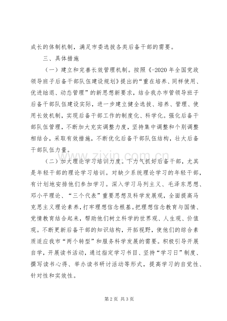 关于市管领导班子后备干部“结构优化和素质提升工程”的方案.docx_第2页