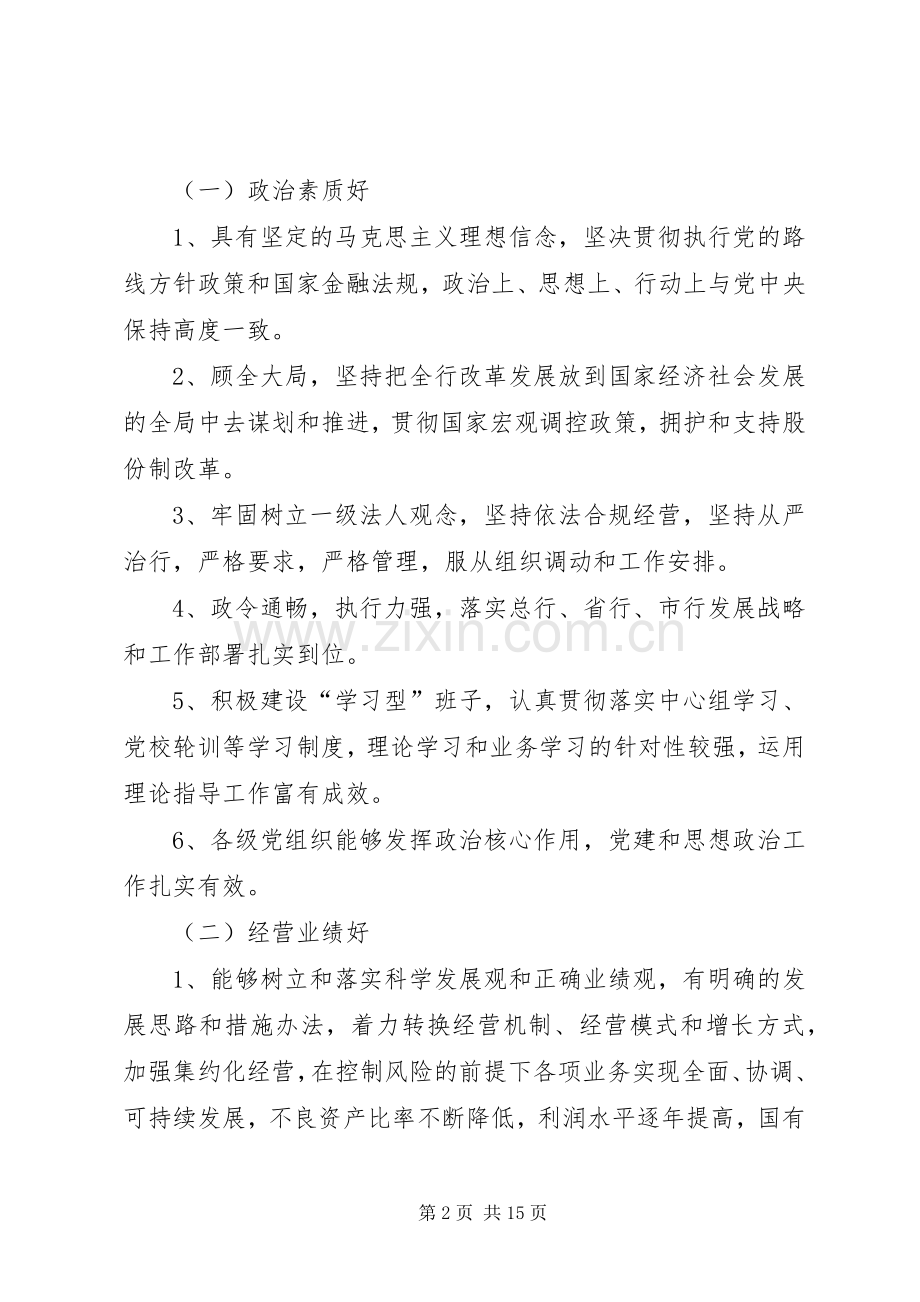 银行创建四好领导班子活动方案.docx_第2页