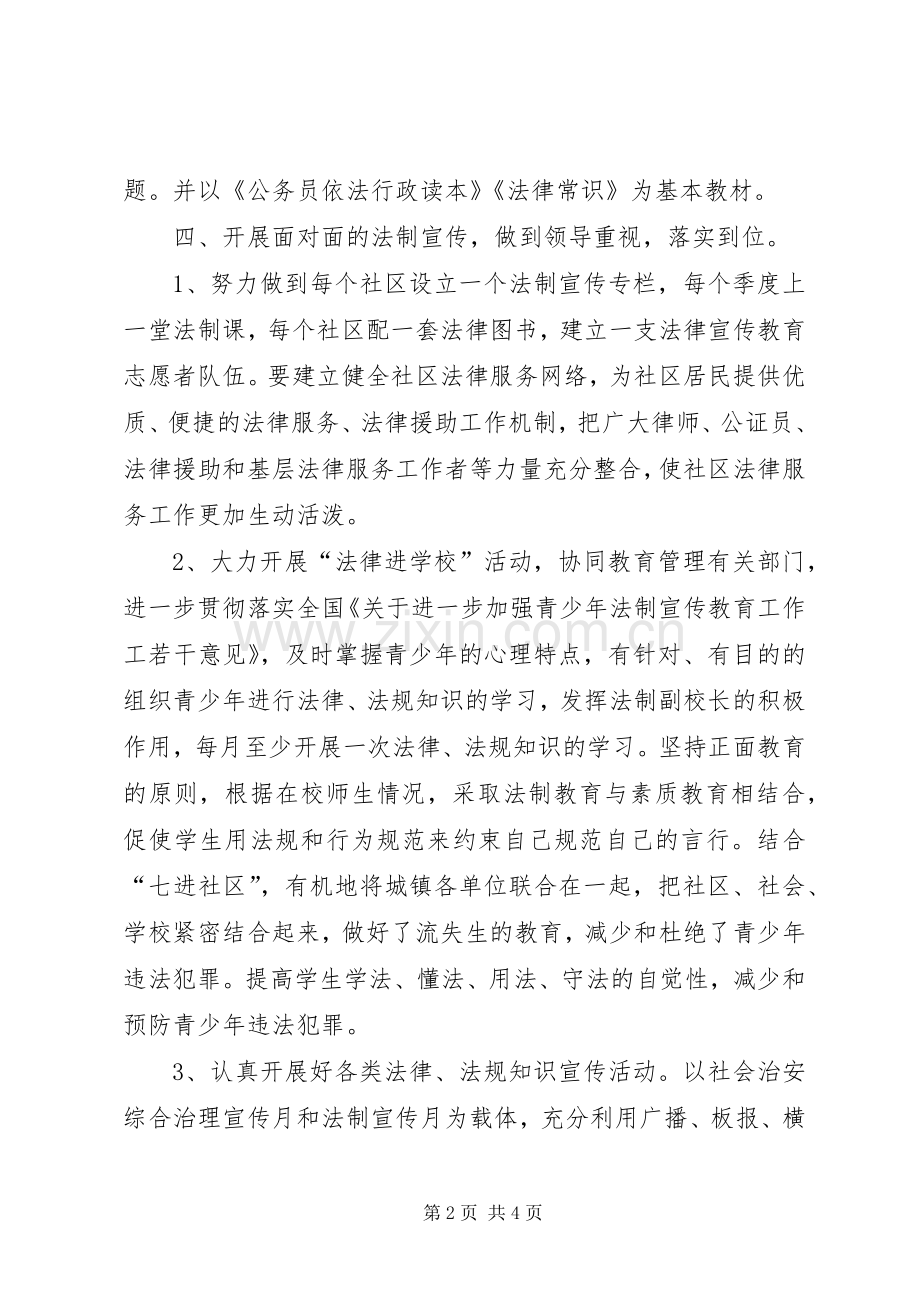 XX镇“法律进社区”工作方案 .docx_第2页