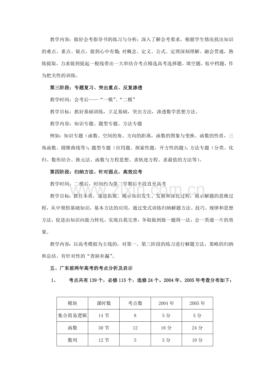 高三复习经验交充夯实基础 培养能力 关于数学高考备考的建议 高考复习总结暨高三复习建议[整理五套]含课件 人教版 高考复习总结暨高三复习建议[整理五套]含课件 人教版.doc_第3页