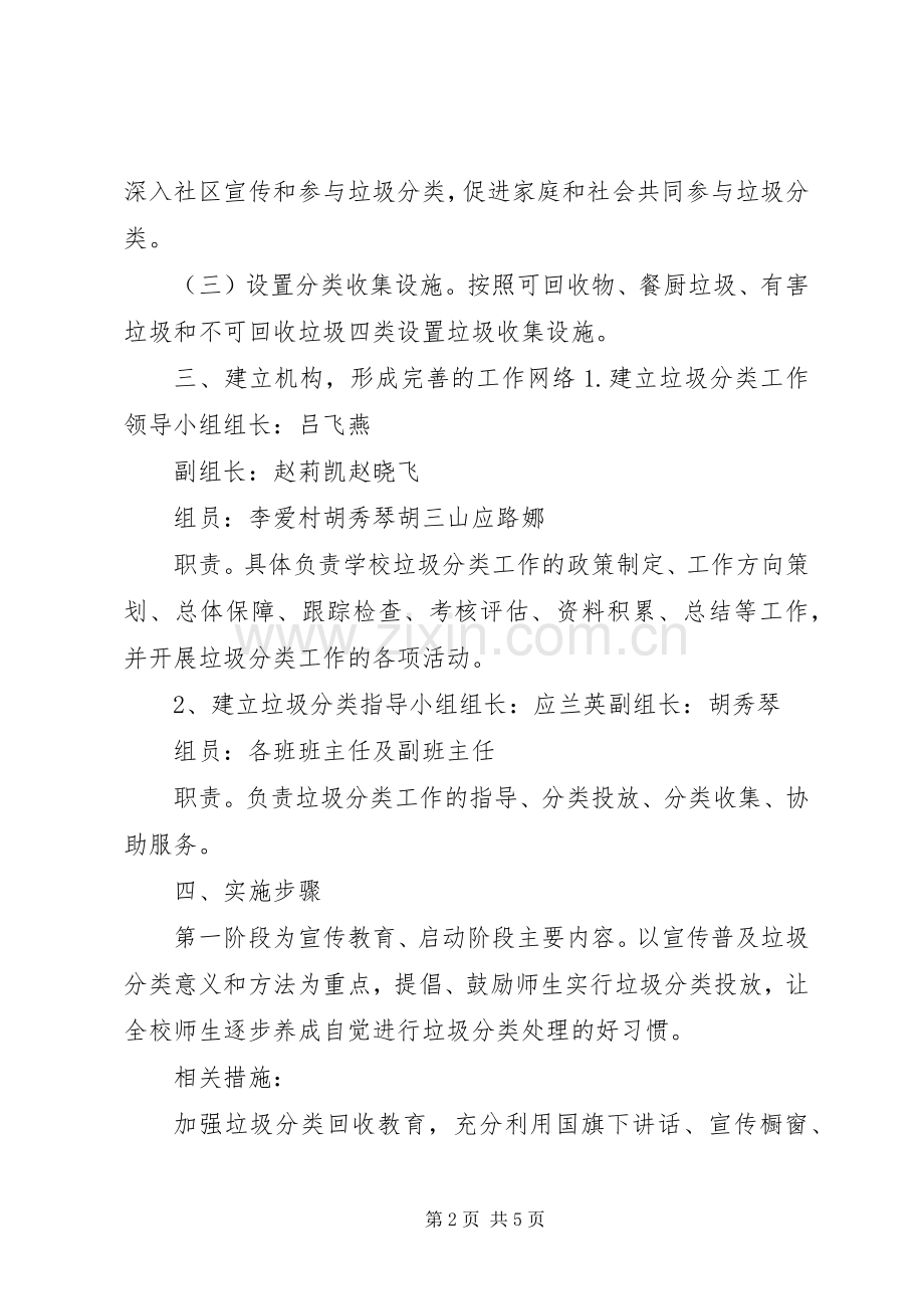 杜山头小学垃圾分类方案.docx_第2页