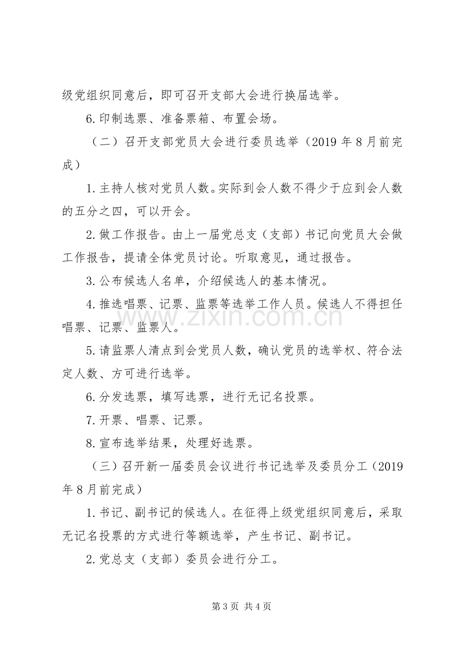 XX年党支部换届选举工作实施方案.docx_第3页