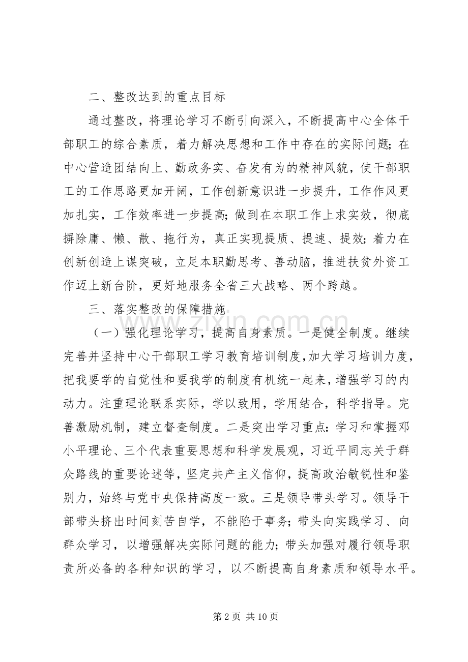 党的群众路线教育实践活动存在问题整改实施方案.docx_第2页