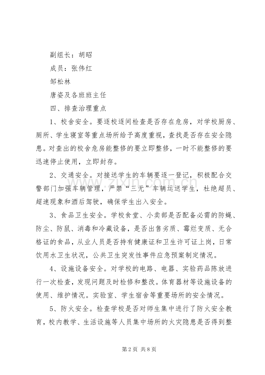 红枫中学突发公共卫生事件风险隐患排查工作实施方案 .docx_第2页