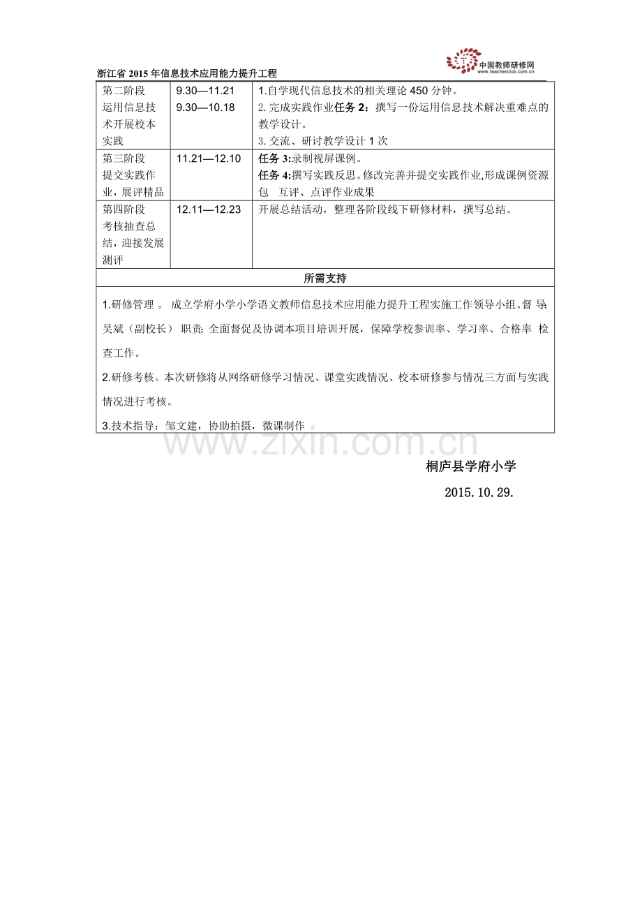 桐庐学府小学学科工作坊校本研修计划(学科工作坊坊主填写).doc_第2页