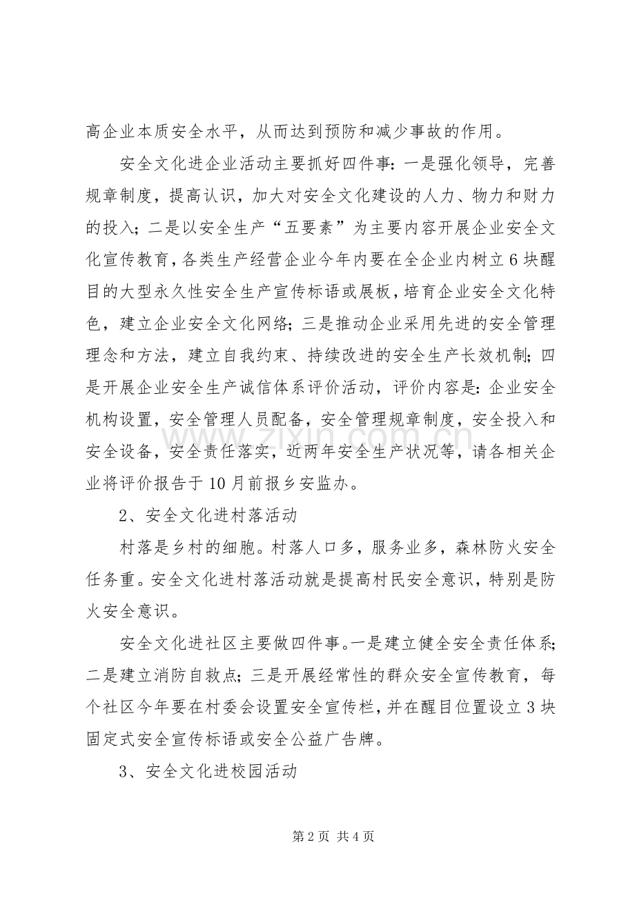 安全文化五进活动工作实施方案.docx_第2页