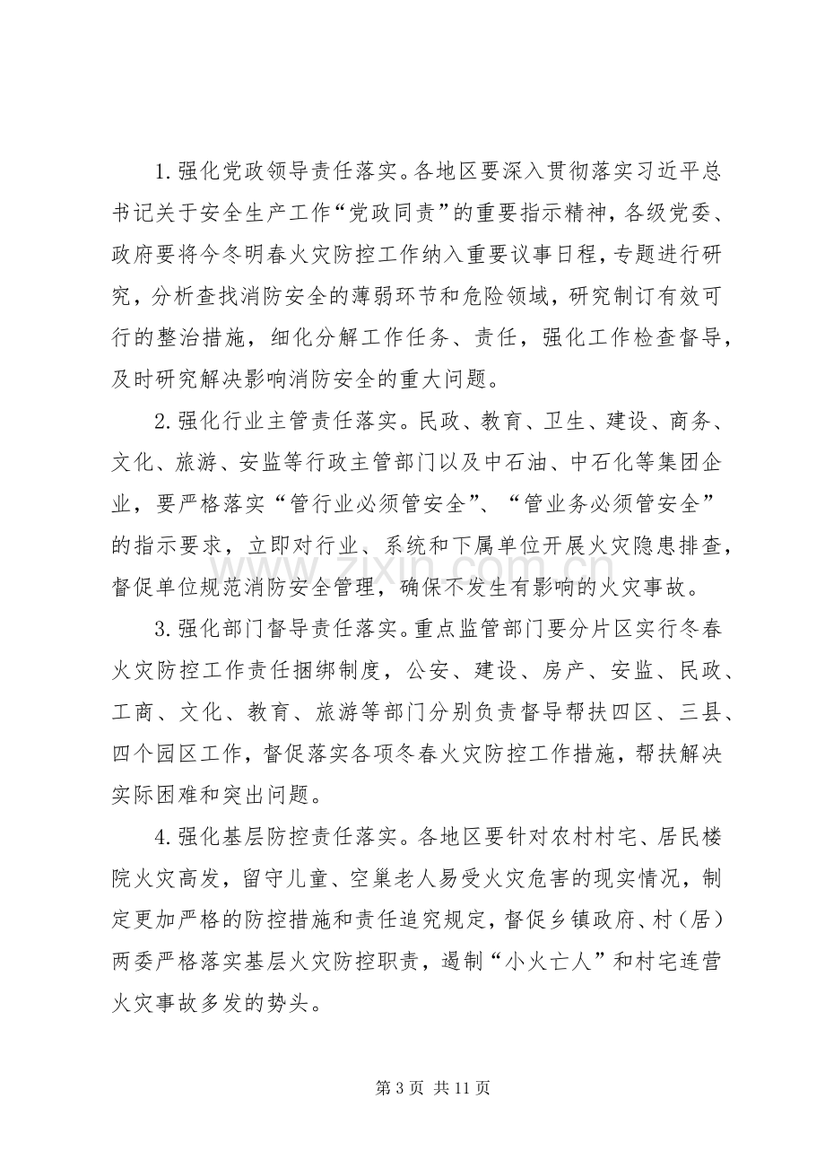 XX年冬春火灾防控工作实施方案.docx_第3页