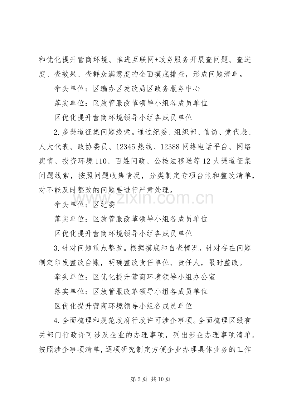 XX年关于企业办事难整治环境工作实施方案.docx_第2页