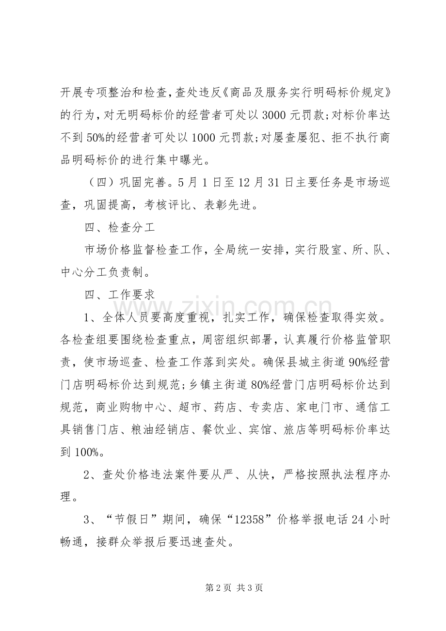 物价局价格监督检查实施方案.docx_第2页