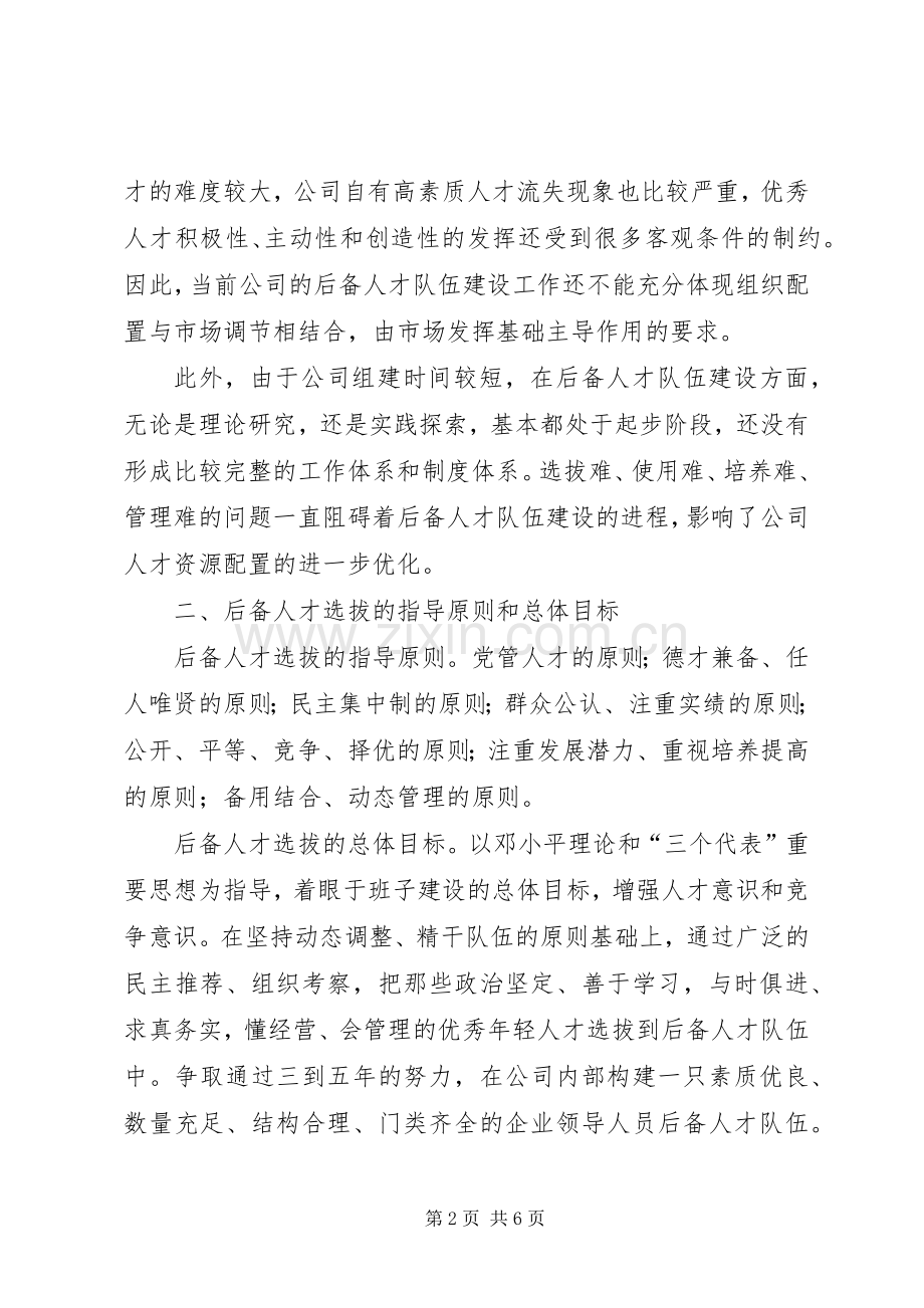 公司后备人才队伍建设实施方案 .docx_第2页