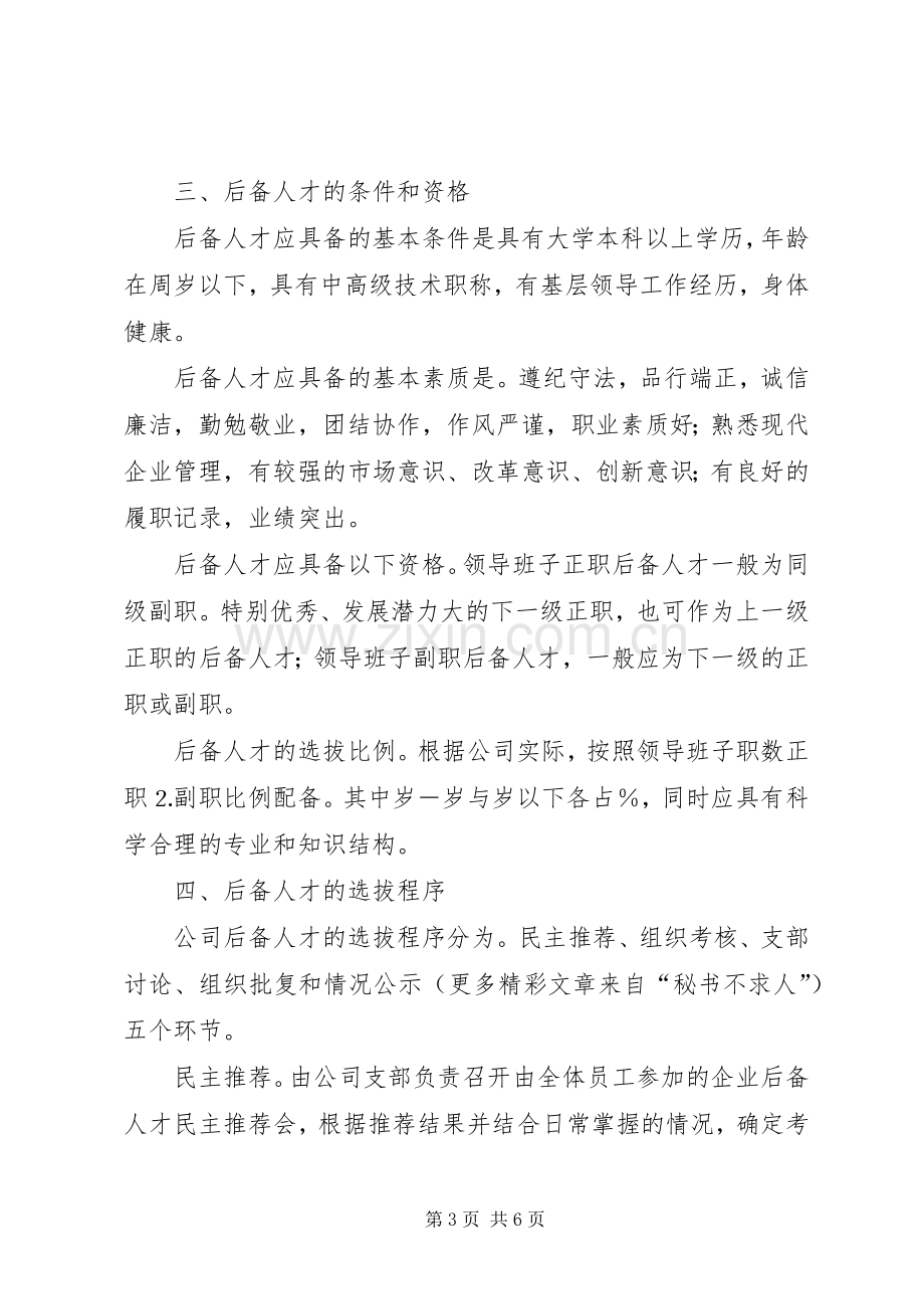 公司后备人才队伍建设实施方案 .docx_第3页